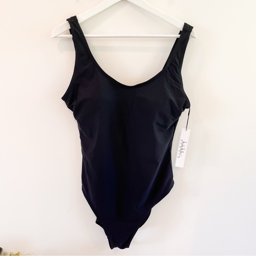 NWT Nicole Miller Black Tank One Piece Swimsuit Size XL